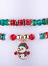 Set de 2 Pulseras "Winter Joy" | Muñeco de Nieve y Cristales con Strass | Joyería Navideña
