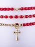 Pulsera roja, pulsera de protección, mal de ojo jewelry, pulsera cruz mujer.

Hilo rojo del destino (aunque son cuentas, la intención es la misma), amuleto de la suerte, regalo religioso mujer.