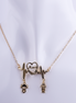 Collar dorado con diseño de latido de corazón y palabra Mamá, con colgantes de niño y niña en baño de oro. Joyería sentimental para madre.