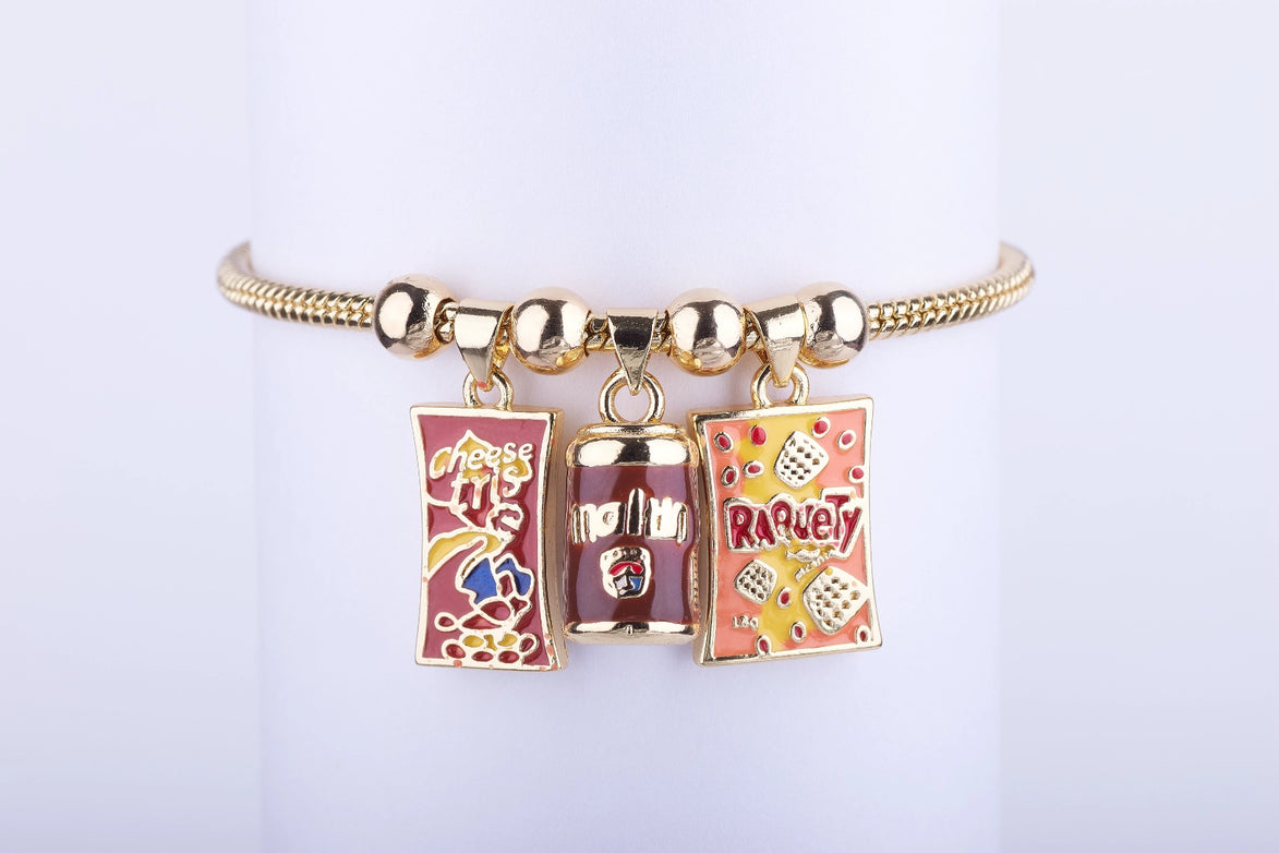 Pulsera Snacks, Raquety, Malta Polar - Joyería de Merienda Venezolana