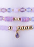 Pulsera Set Cristal Lavanda y Azul Pastel - Joyería Femenina